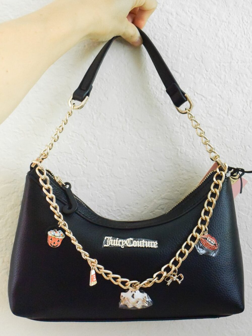 *Juicy Couture* Halloween Boo-Crew Black Shoulder Bag Charm Purse - NEW! .